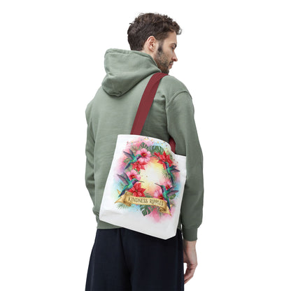 Colorful Kindness Christmas Hummingbirds Tote Bag