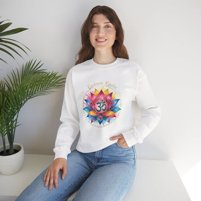 Spiritual Lotus Crewneck Sweatshirt - Mindfulness & Meditation Design