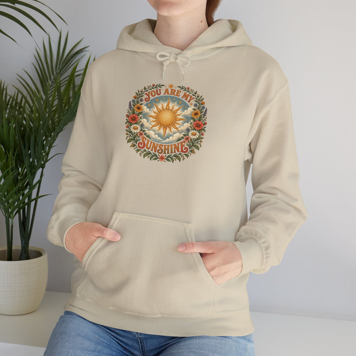 You Are My Sunshine Floral Hoodie