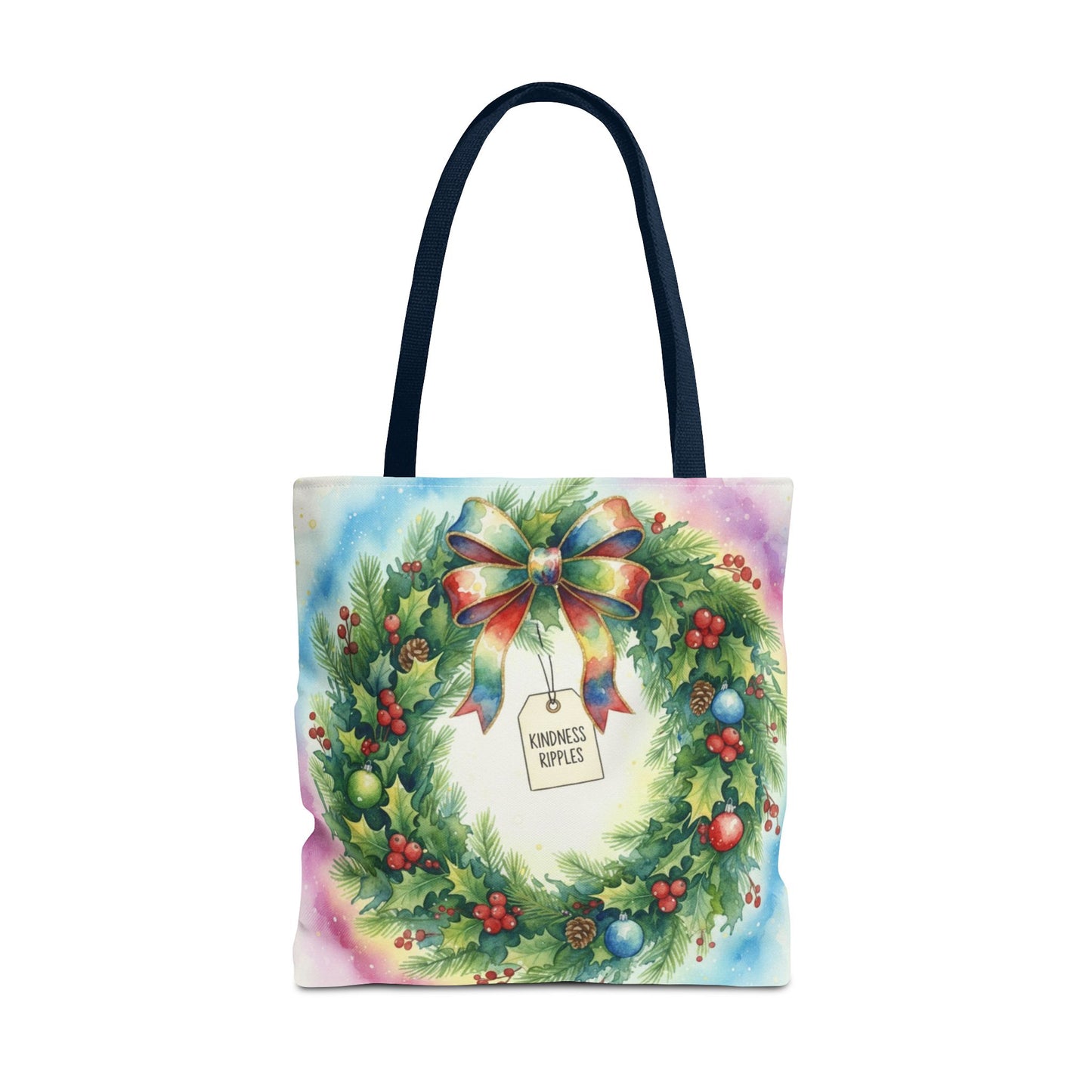 Holiday Wreath Tote Bag - Perfect for Christmas and Winter Celebrations
