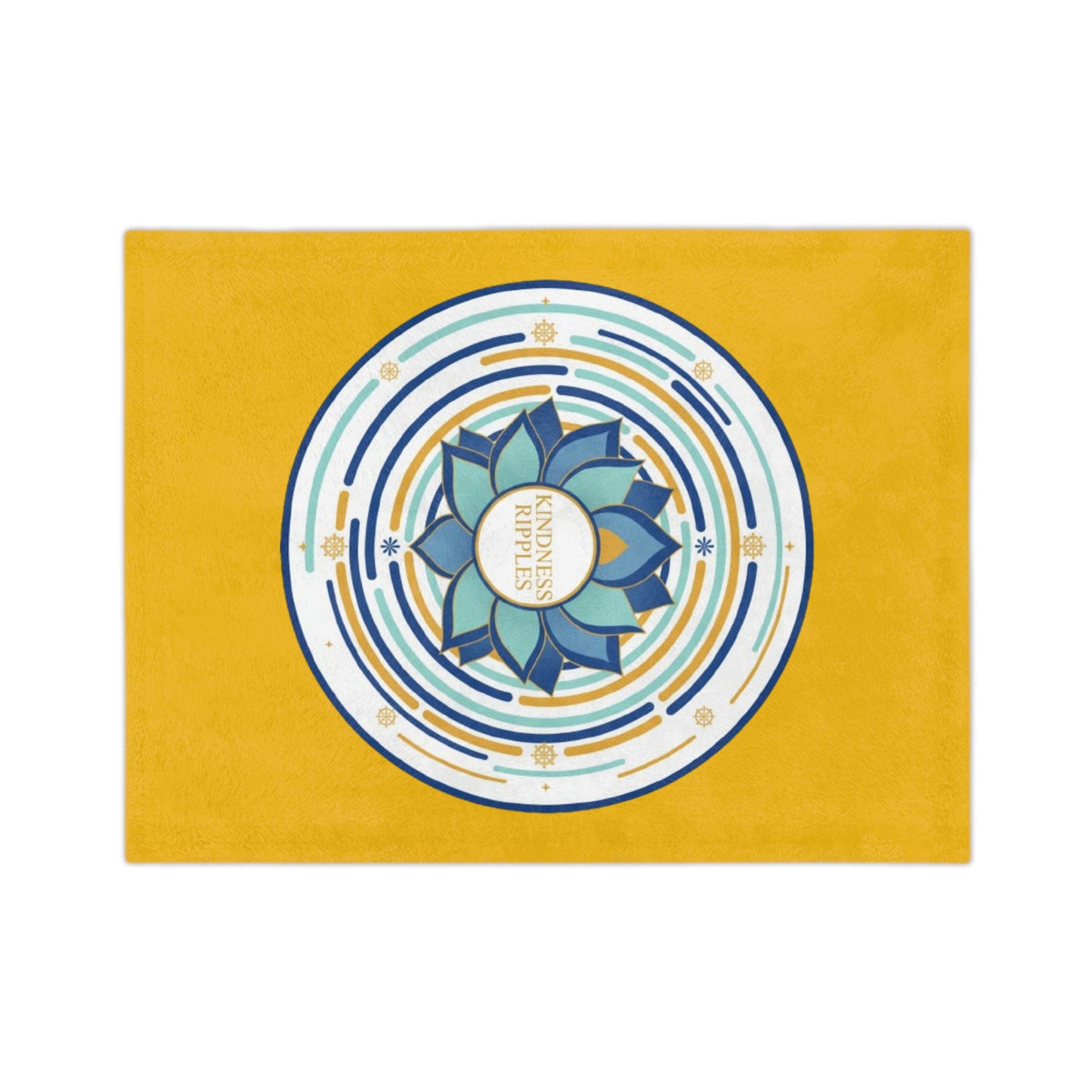 Cozy Velveteen Microfiber Blanket, Soft Throw for Meditation, Kindness Ripples Decor, Gift for Baby, Gift for Yoga Lovers, Home Comfort