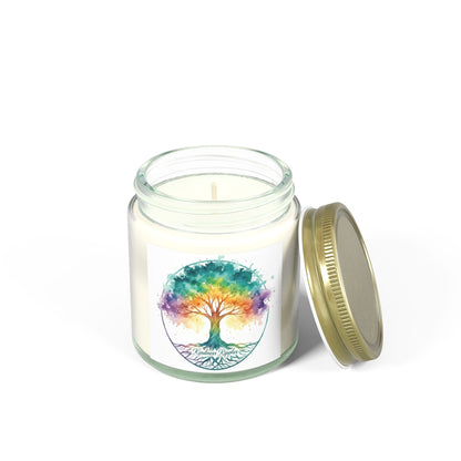 Rainbow Tree Scented Candle - Coconut Wax (4oz) - Kindness Collection