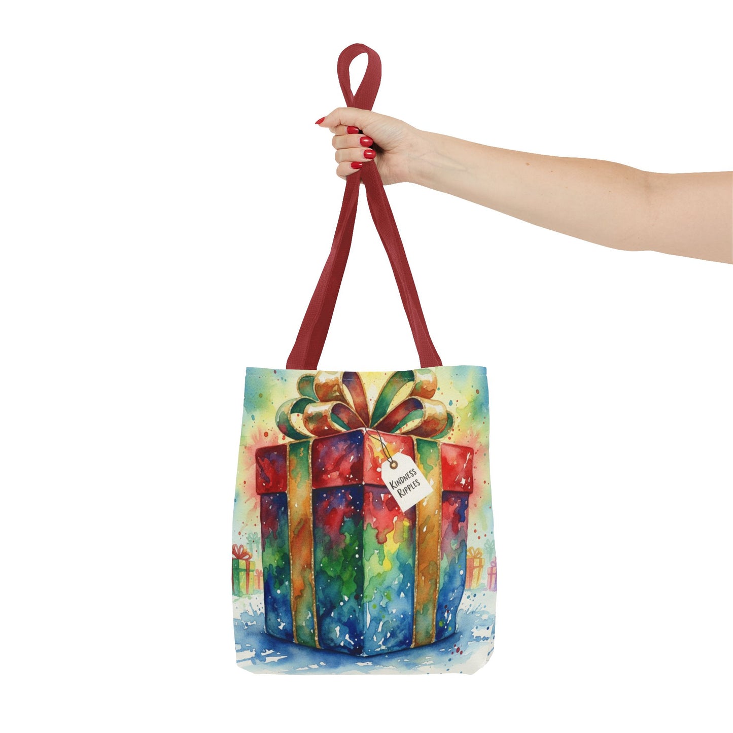 Colorful Gift Tote Bag - Perfect for Holidays & Celebrations -Simple message of Kindness - Reusable