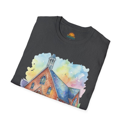 Watercolor Church Unisex Softstyle T-Shirt - Homage to the St. William Community