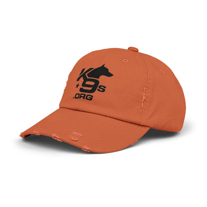 K9s.org Distressed Baseball Cap – Tactical Dog Rescue Logo Hat