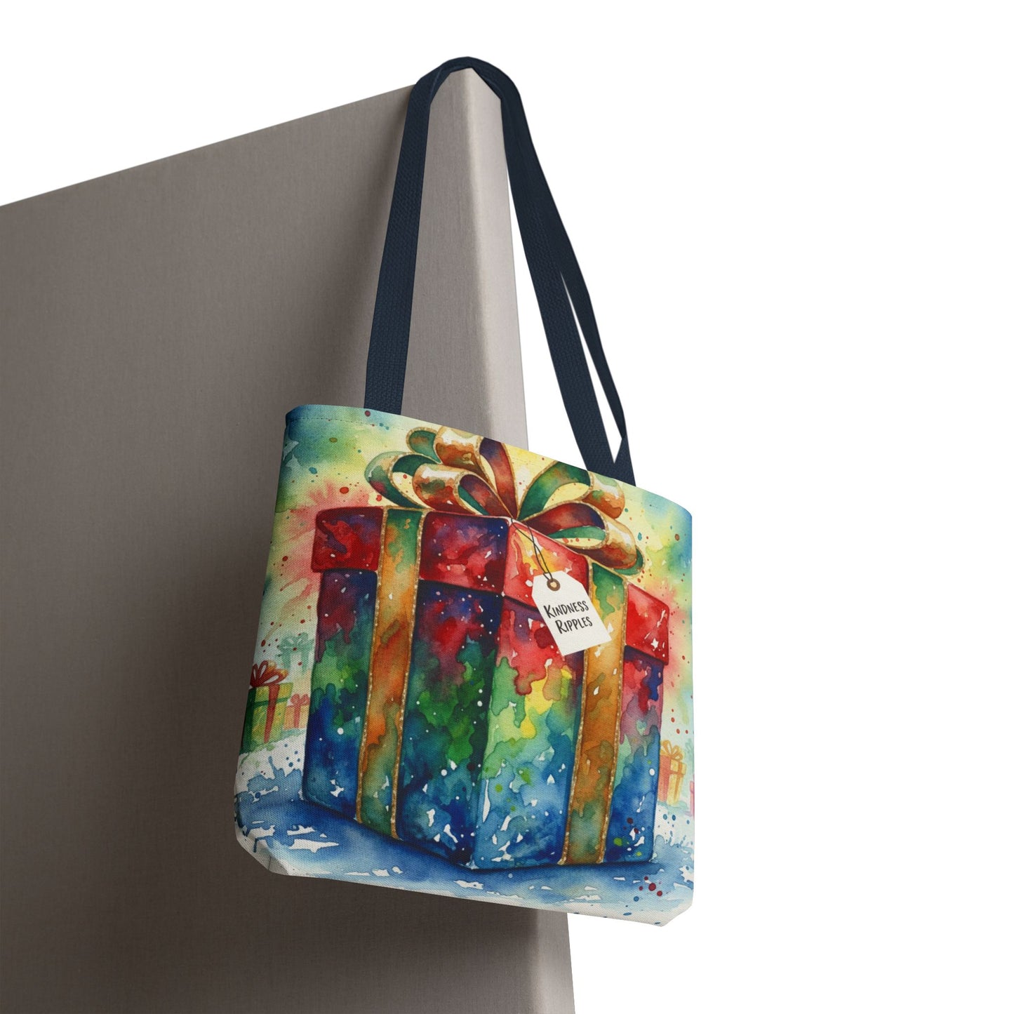 Colorful Gift Tote Bag - Perfect for Holidays & Celebrations -Simple message of Kindness - Reusable