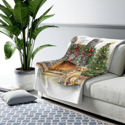 Sweet yellow lab. Oh so cute! Sherpa Blanket — 'Kindness Ripples' Holiday Throw