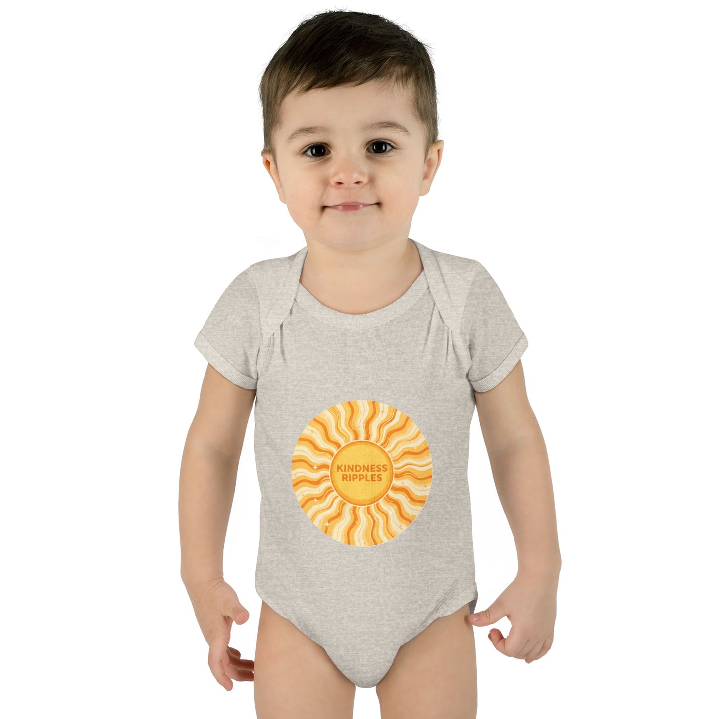 Sunshine Infant Bodysuit - "Mindfulness Ripple" Design for Newborns