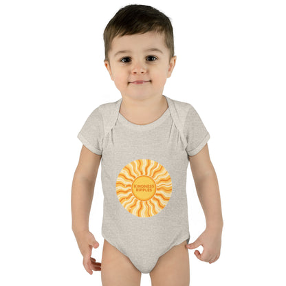 Sunshine Infant Bodysuit - "Mindfulness Ripple" Design for Newborns