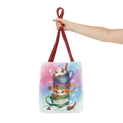 Colorful Hot Cocoa Tote Bag – Festive Winter Vibes