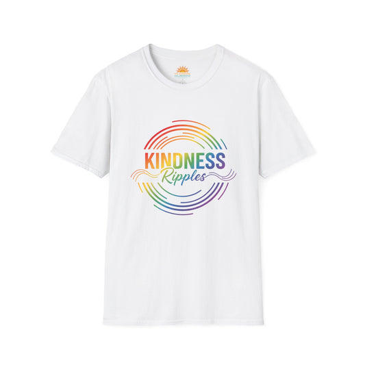 Rainbow Kindness T-Shirt, Softstyle Tee, Unisex Shirt, Positive Message Tee, Gift for Friends, Everyday Casual Wear