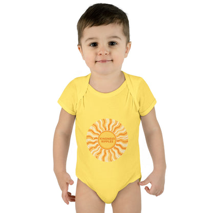 Sunshine Infant Bodysuit - "Mindfulness Ripple" Design for Newborns