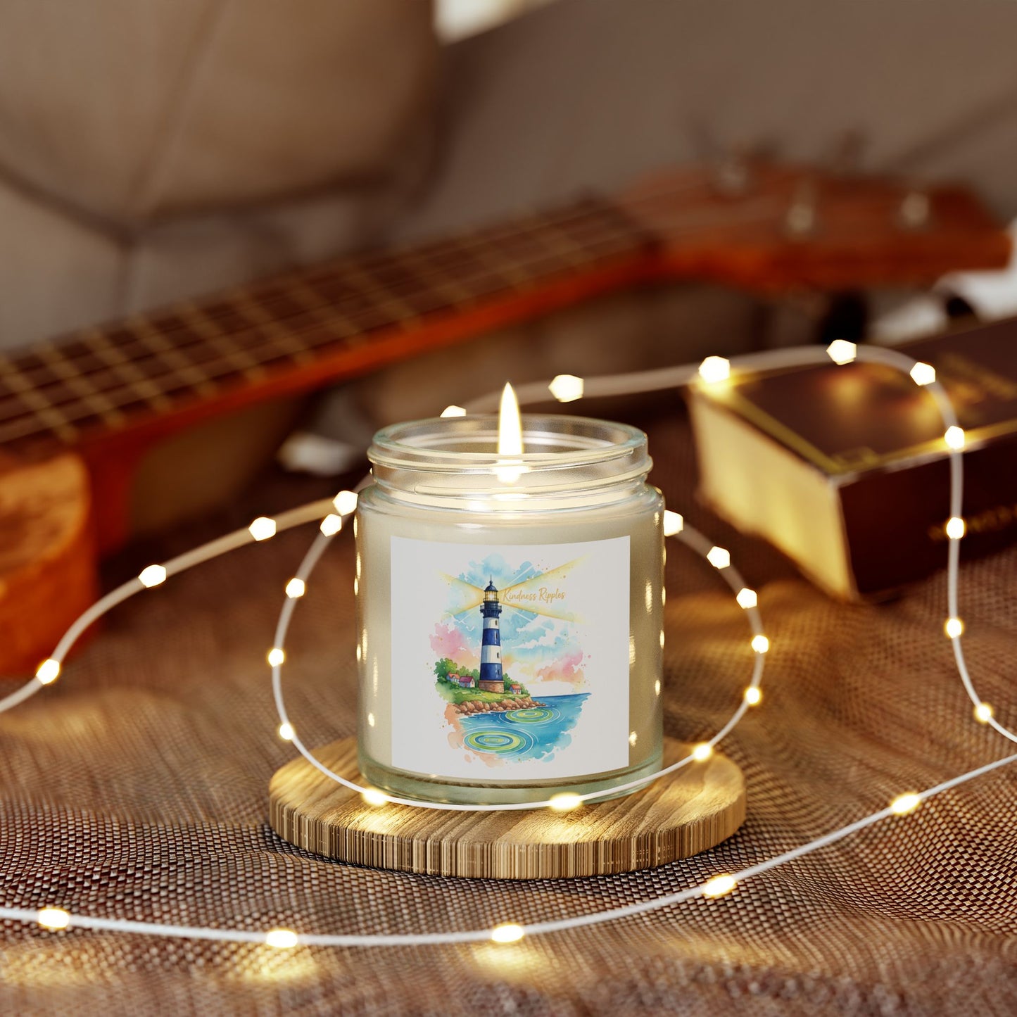Lighthouse Scented Candle Collection - Coconut Apricot Wax (4oz)