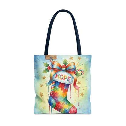 Colorful Holiday Hope Tote Bag