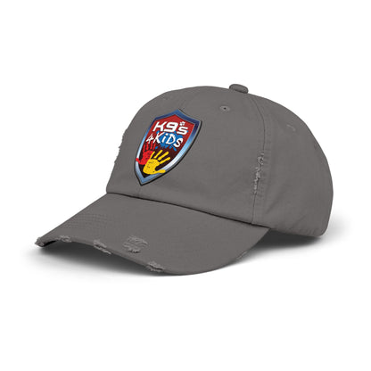 K9s4KIDs Distressed Cap — Funding Safety for Children Logo Hat