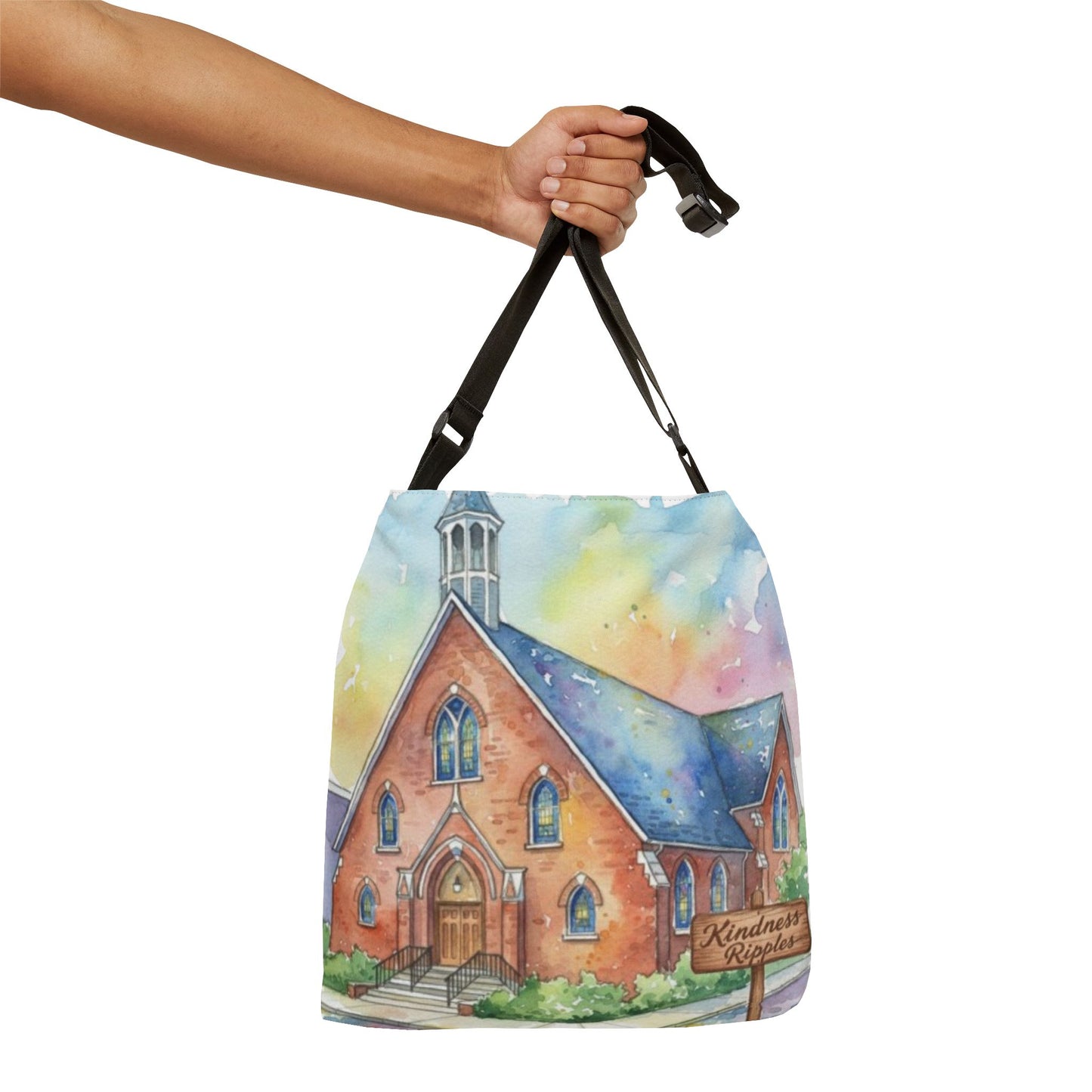 Colorful Church Adjustable Tote Bag - Perfect for Everyday Use -Homage to the St. William Community
