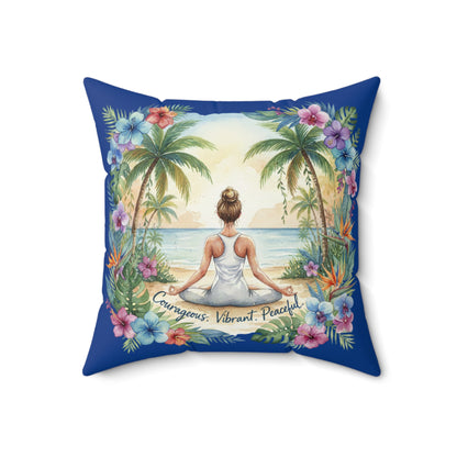 The Rachel - Tropical Serenity Square Pillow - Coastal Vibes Decor