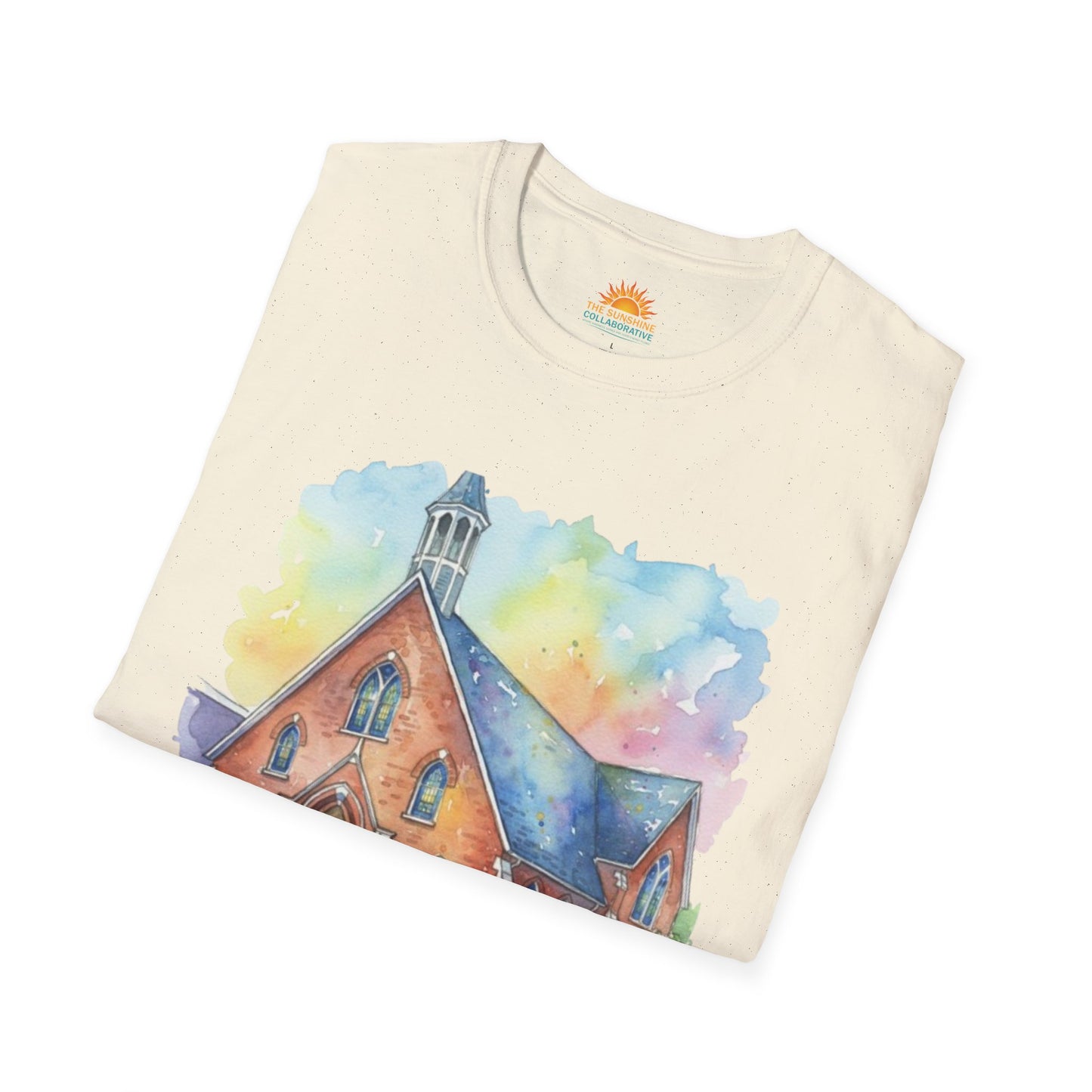 Watercolor Church Unisex Softstyle T-Shirt - Homage to the St. William Community