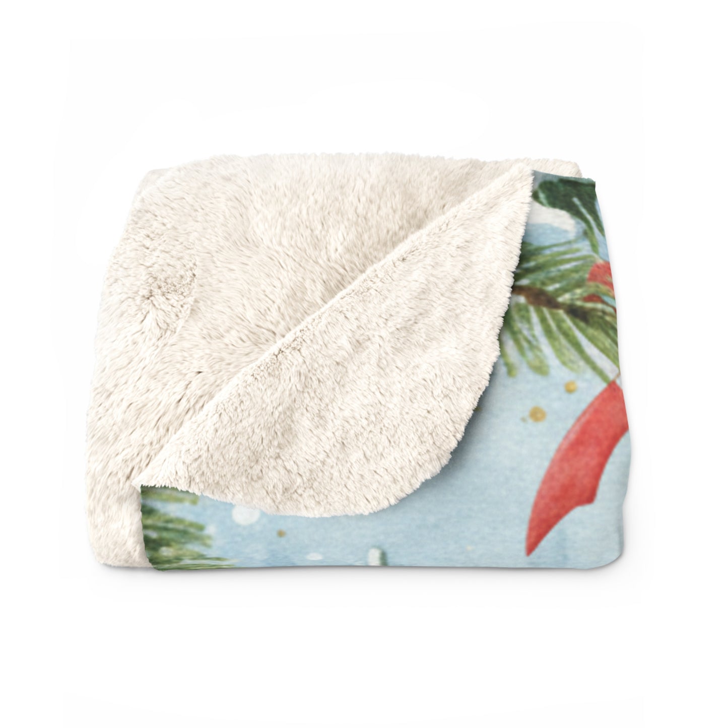 Our friendly Golden Retrievers Sherpa Blanket — 'Kindness Ripples' Holiday Throw