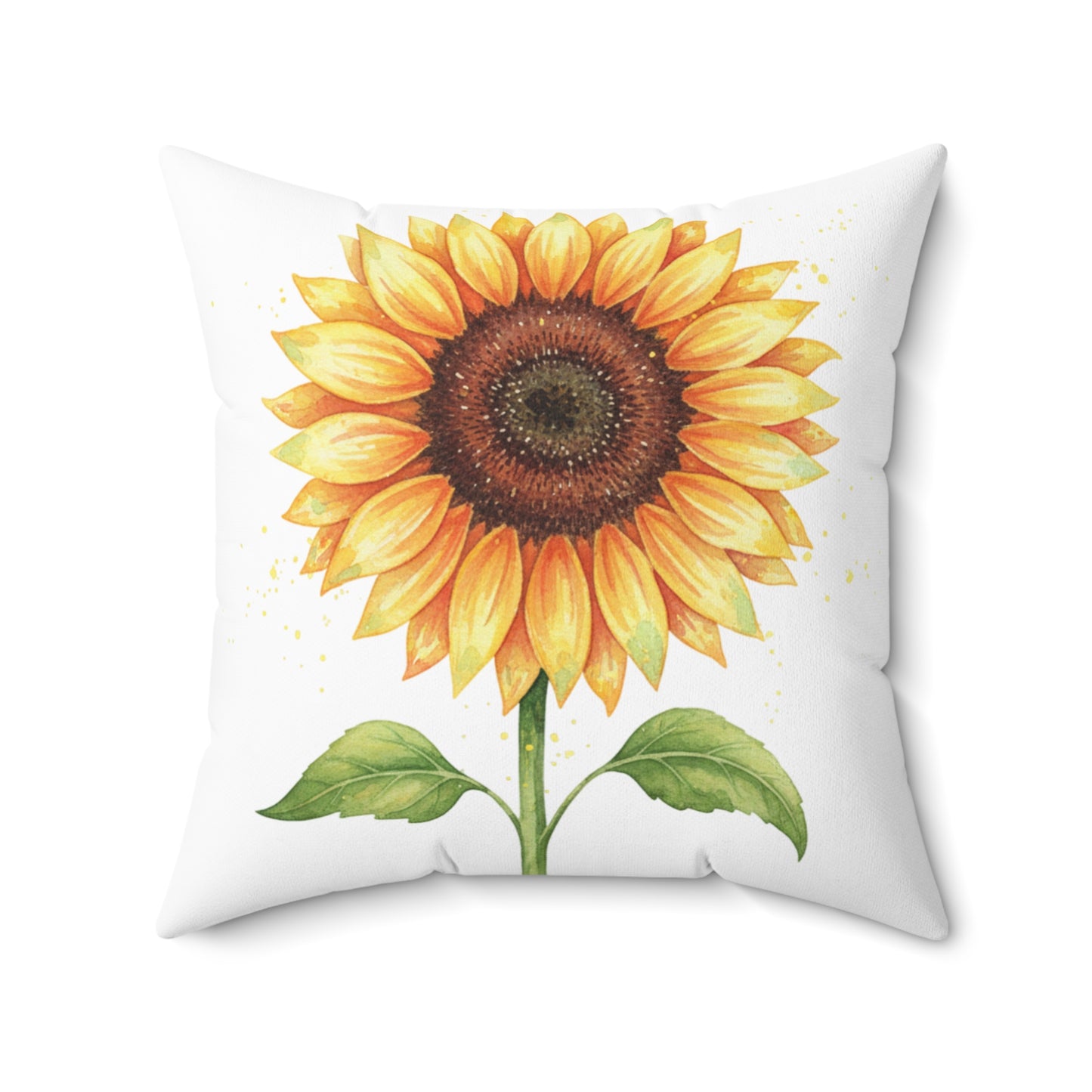 Sunflower Solo Design Square Pillow