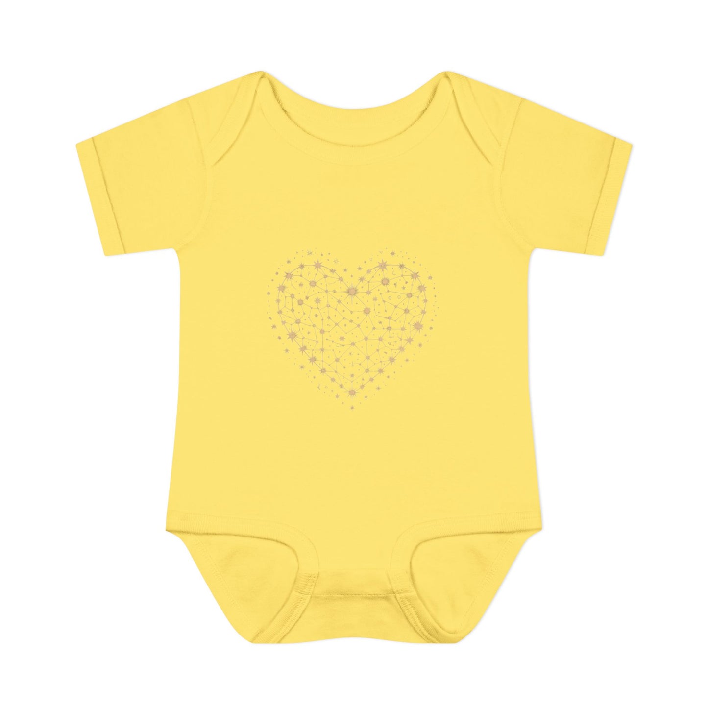 Heart Star Pattern Infant Bodysuit