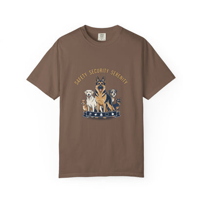 Safety Security Serenity T-Shirt — Dog Pack Graphic Tee