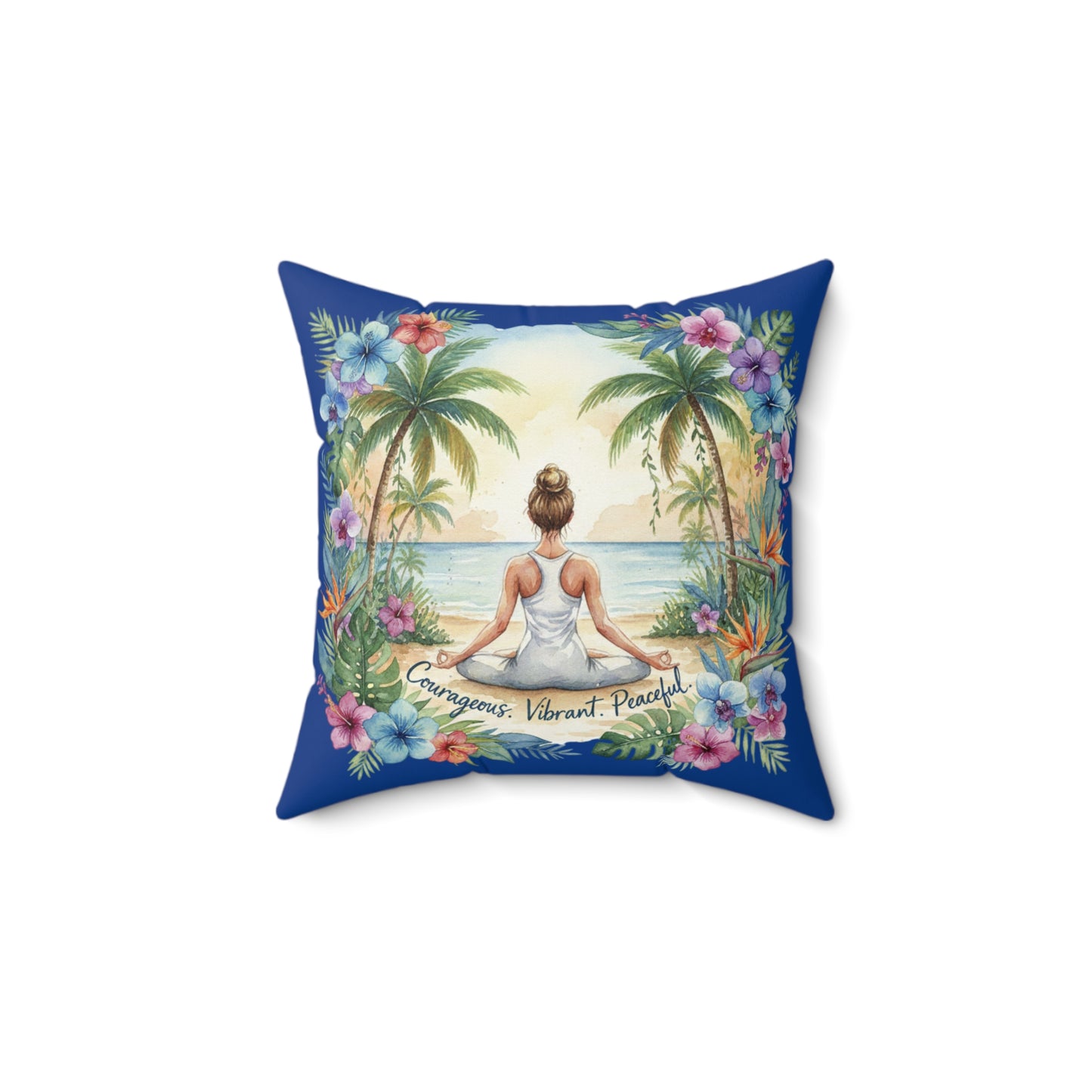 The Rachel - Tropical Serenity Square Pillow - Coastal Vibes Decor
