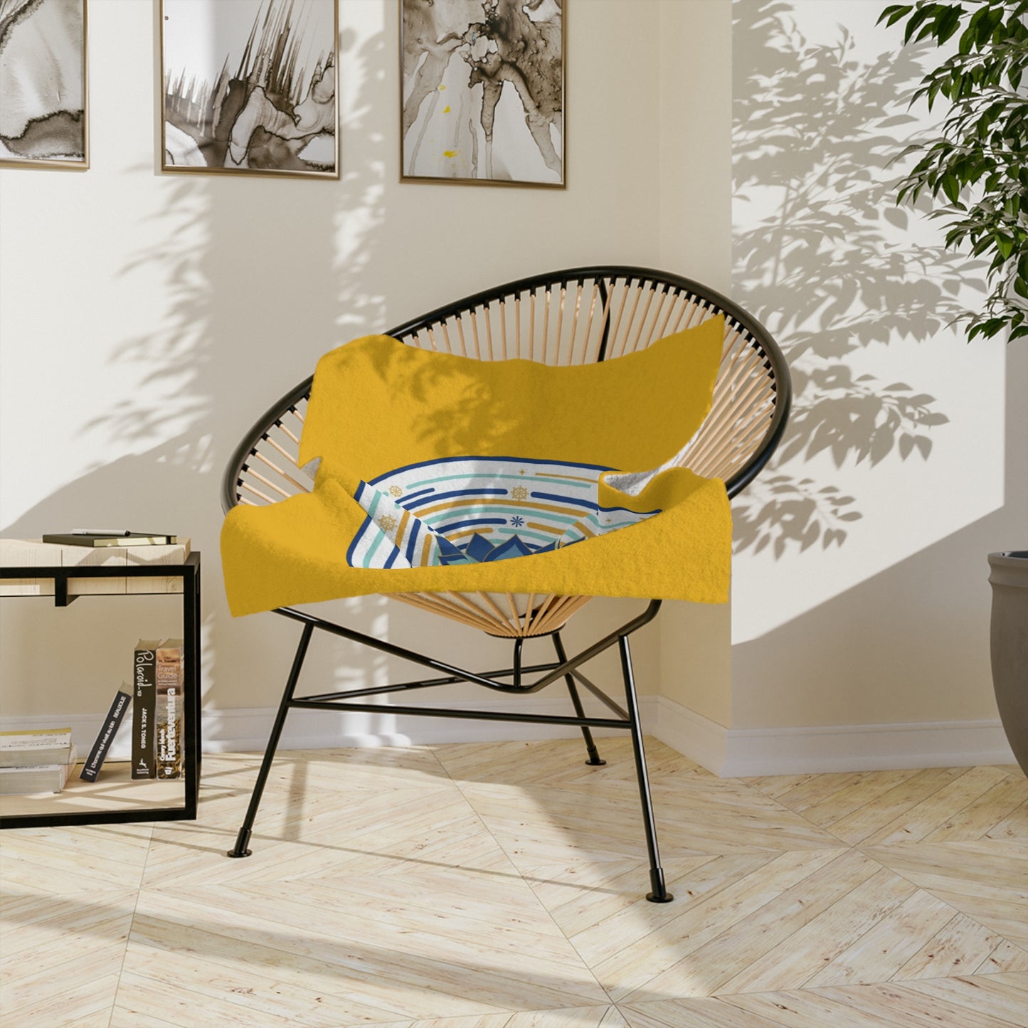 Cozy Velveteen Microfiber Blanket, Soft Throw for Meditation, Kindness Ripples Decor, Gift for Baby, Gift for Yoga Lovers, Home Comfort