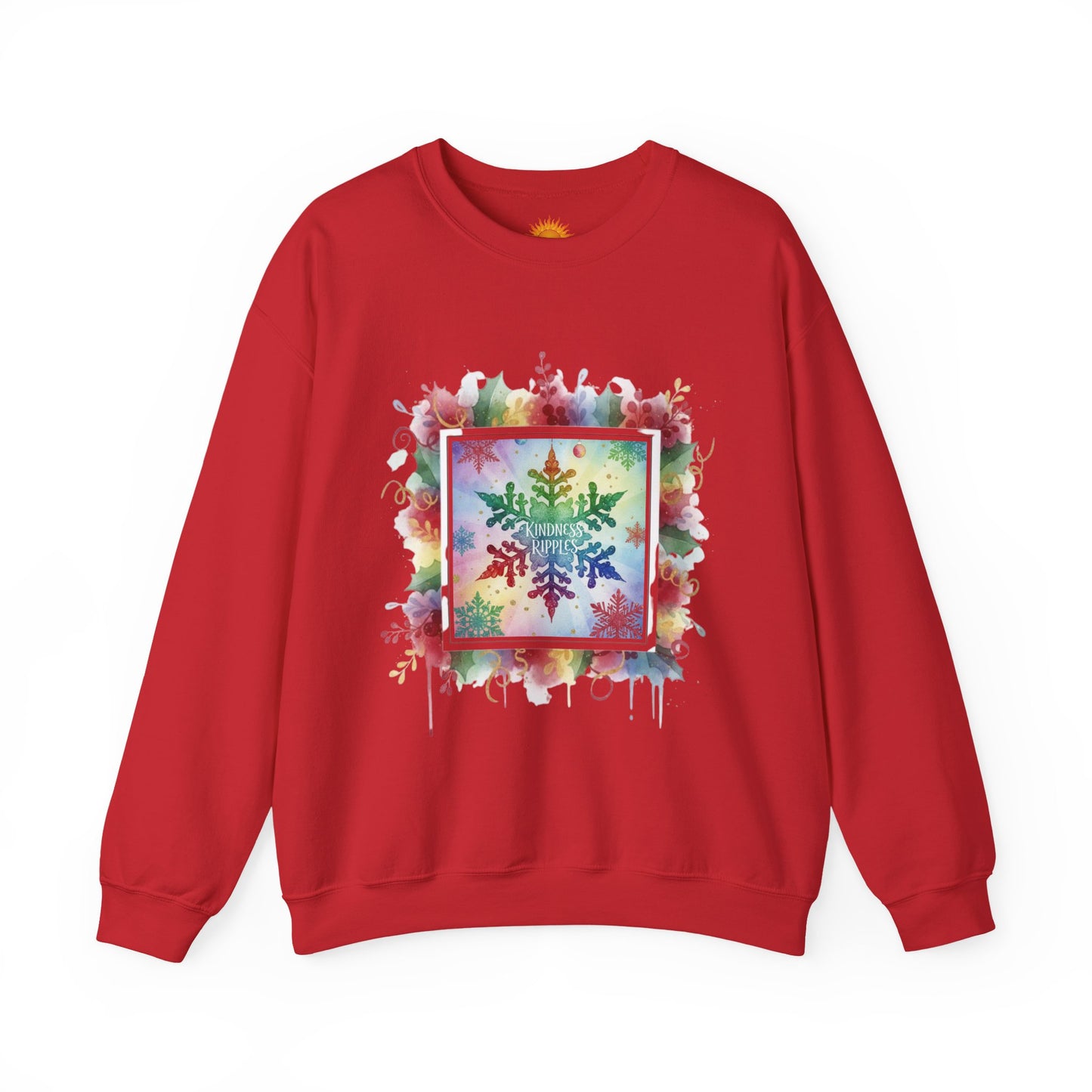 Rainbow Snowflake Kindness Crewneck Sweatshirt