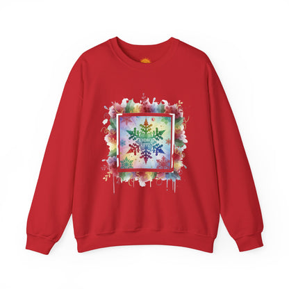 Rainbow Snowflake Kindness Crewneck Sweatshirt