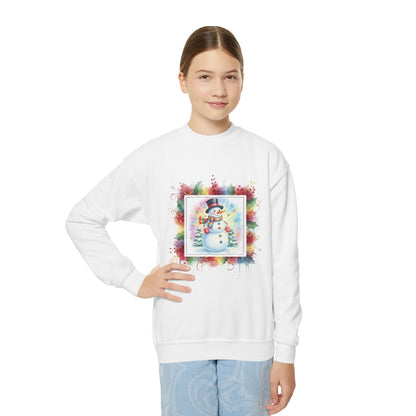 Snowman Youth Crewneck Sweatshirt - Cozy Holiday Apparel