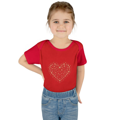 Heart Star Pattern Infant Bodysuit