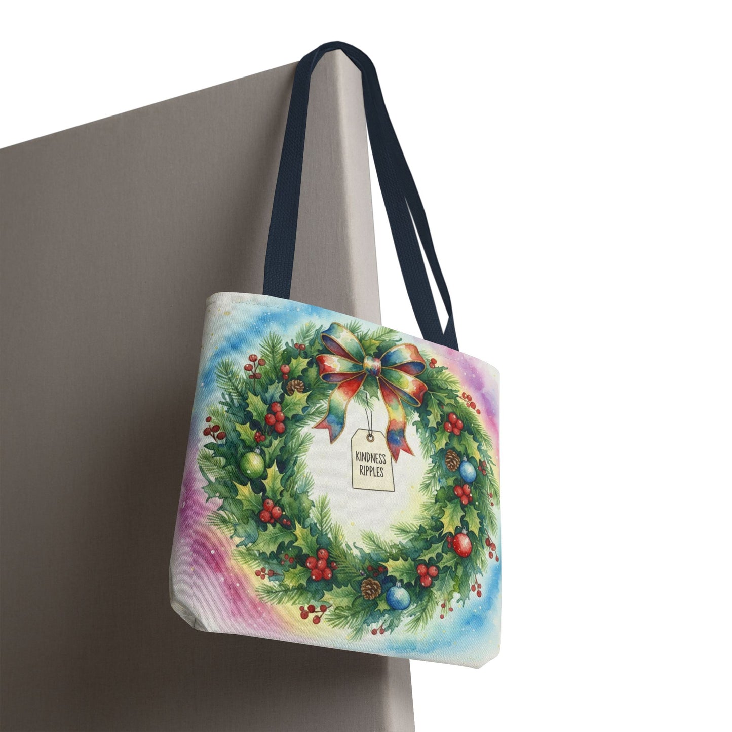 Holiday Wreath Tote Bag - Perfect for Christmas and Winter Celebrations