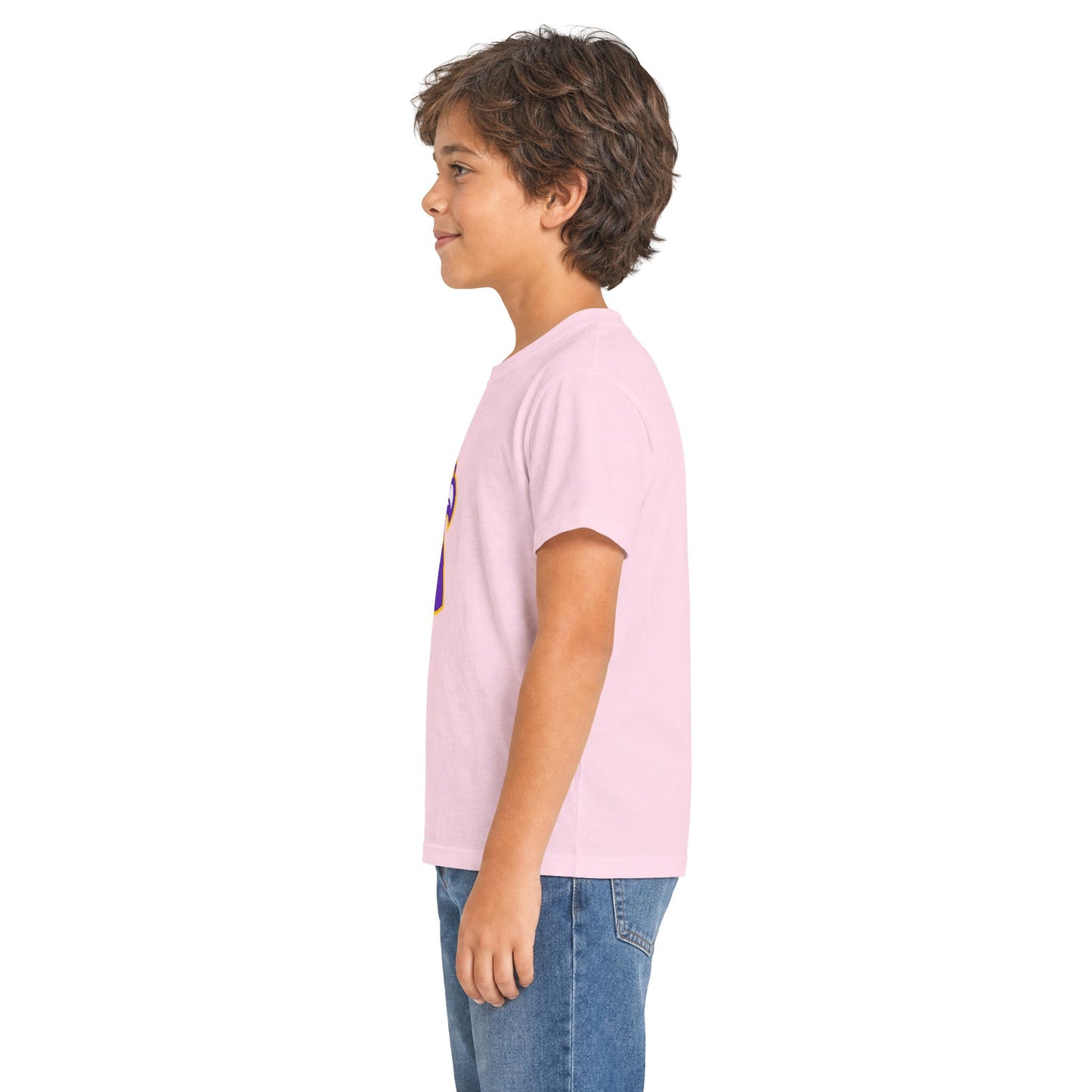 Kids Golden Eagle Mascot T‑Shirt — Purple & Gold School Spirit Tee TN Tech