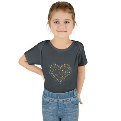 Heart Star Pattern Infant Bodysuit