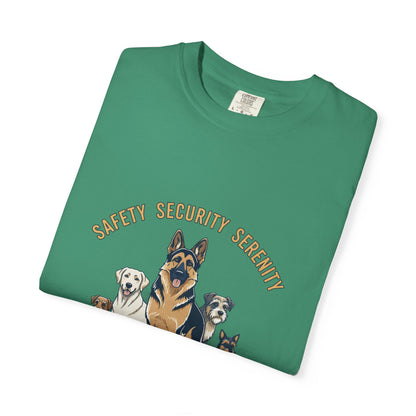 Safety Security Serenity T-Shirt — Dog Pack Graphic Tee