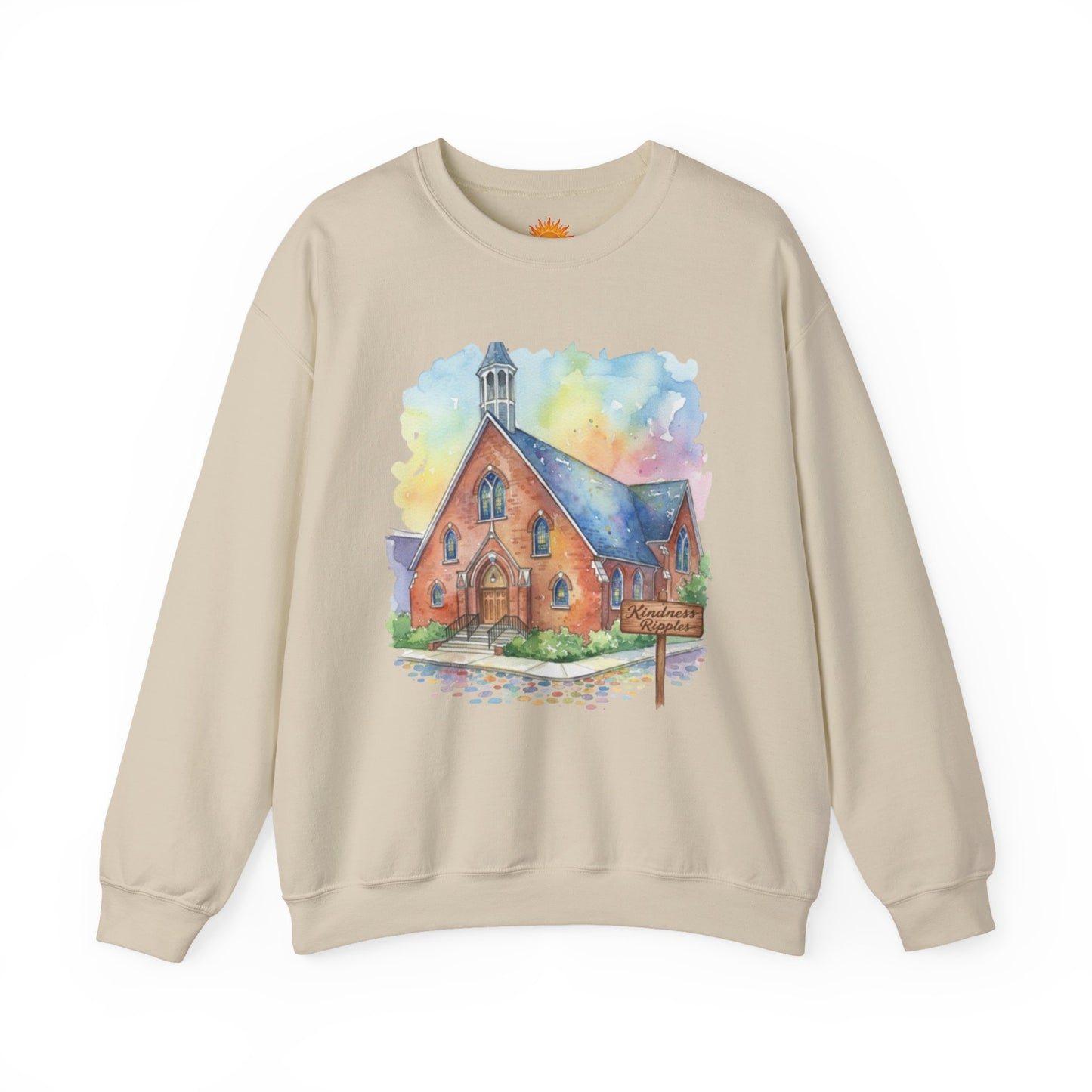 Colorful Church Watercolor Sweatshirt - Homage to the St. William Community