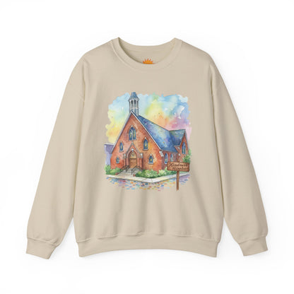 Colorful Church Watercolor Sweatshirt - Homage to the St. William Community