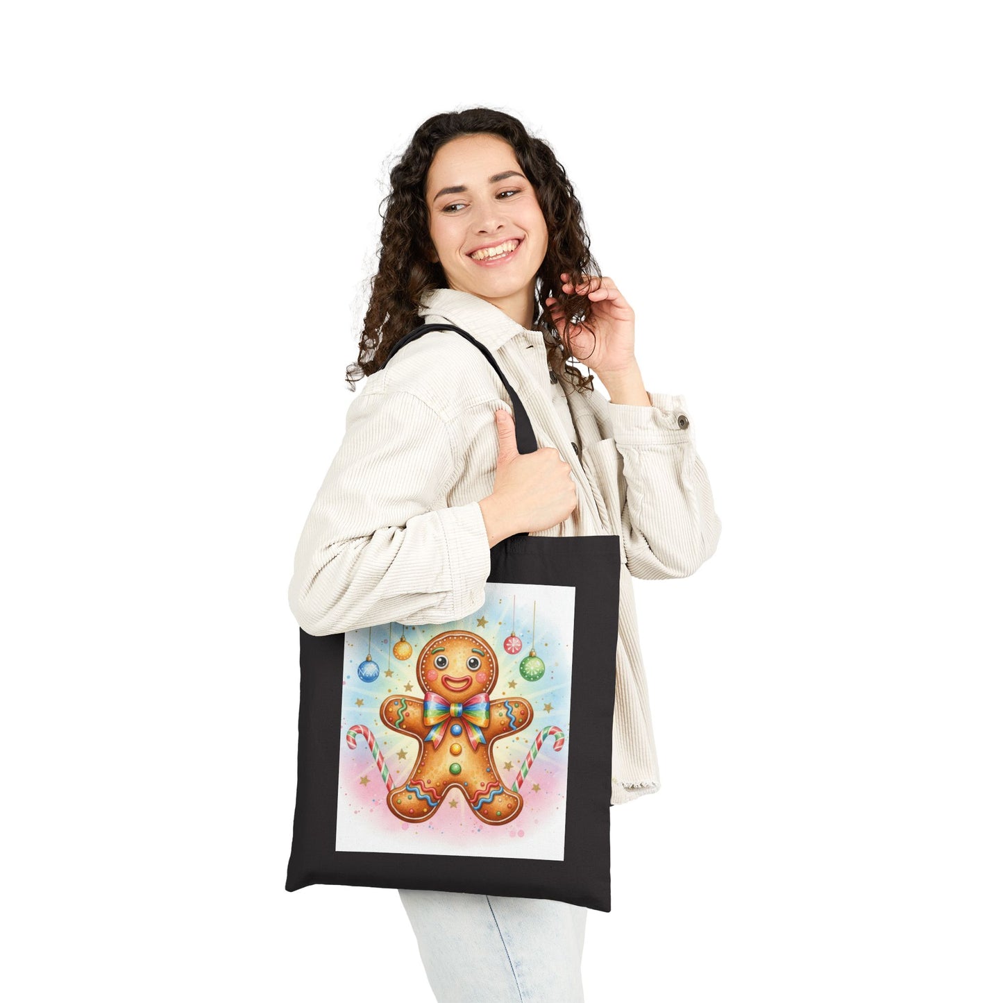 Gingerbread Cookie Holiday Tote Bag