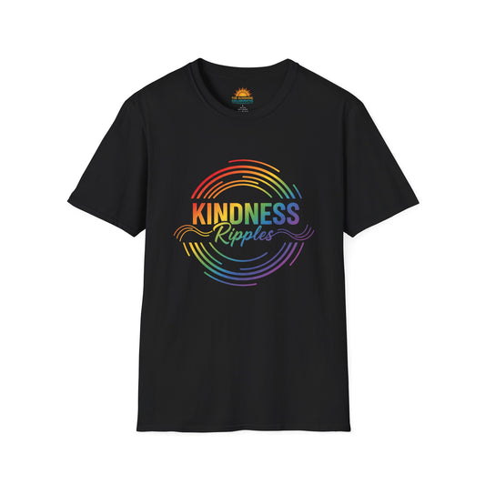 Rainbow Kindness T-Shirt, Softstyle Tee, Unisex Shirt, Positive Message Tee, Gift for Friends, Everyday Casual Wear