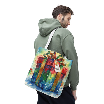 Colorful Gift Tote Bag - Perfect for Holidays & Celebrations -Simple message of Kindness - Reusable