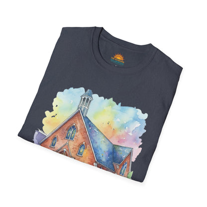 Watercolor Church Unisex Softstyle T-Shirt - Homage to the St. William Community