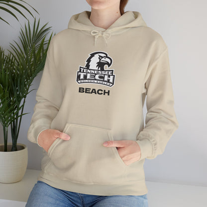 TN Tech Beach Eagle Hoodie — Retro Athletic Logo Pullover