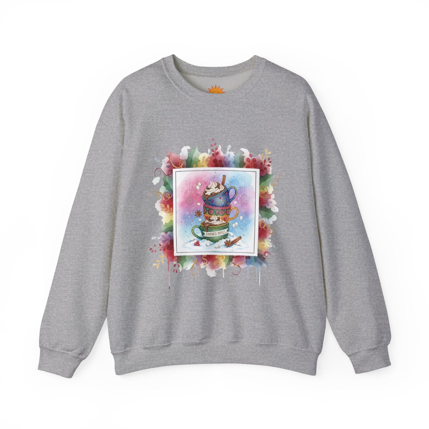 Cozy Holiday Crewneck Sweatshirt - Hot Cocoa Vibes