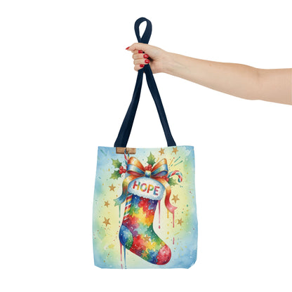 Colorful Holiday Hope Tote Bag
