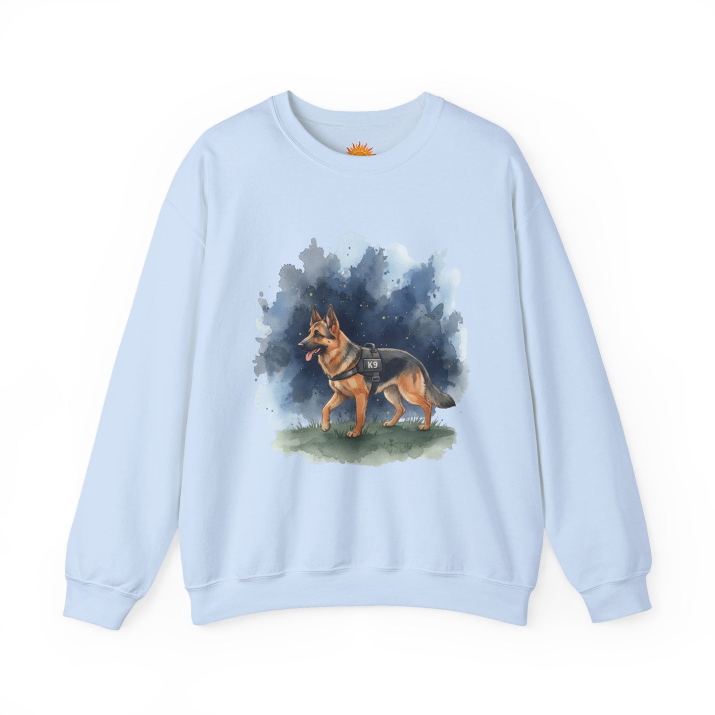 German Shepherd Watercolor Crewneck Sweatshirt – Dog Lover Gift