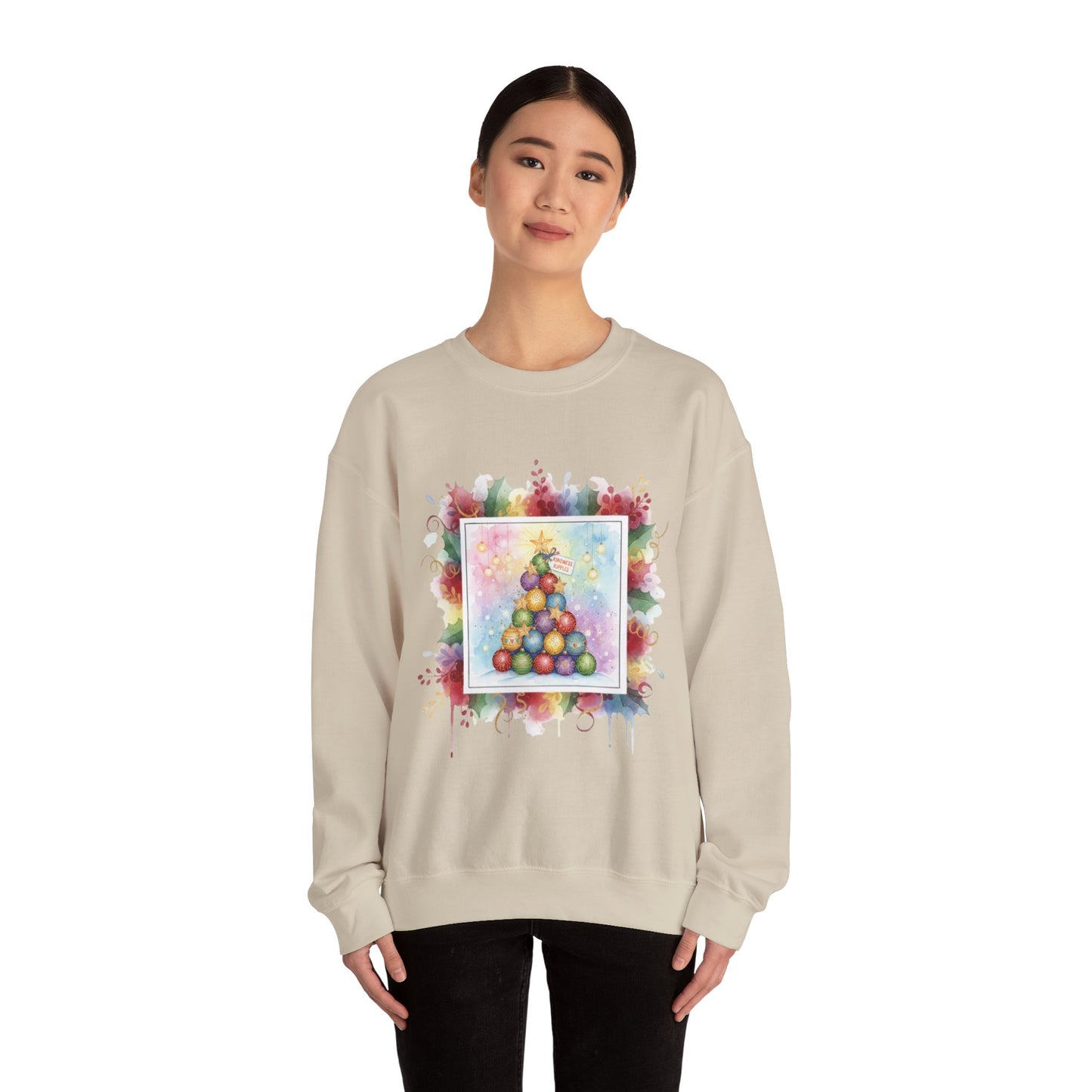 “Festive Ornaments” Unisex Crewneck Sweatshirt - Cozy Holiday Vibes
