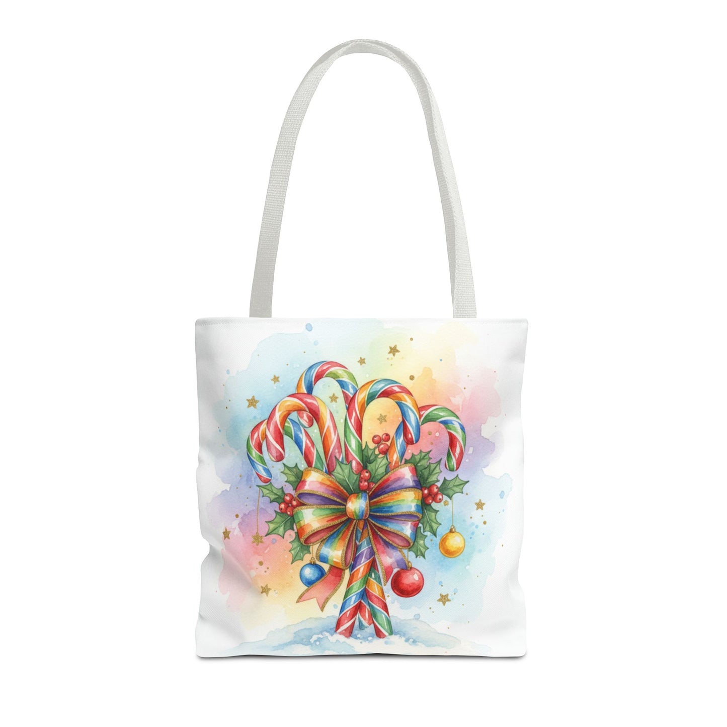 Festive Candy Cane Tote Bag