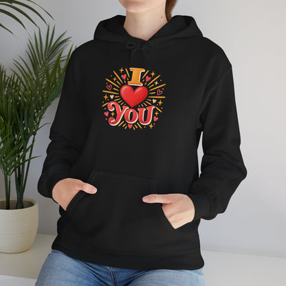 I Love You Graphic Hoodie