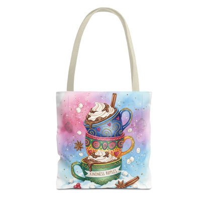 Colorful Hot Cocoa Tote Bag – Festive Winter Vibes